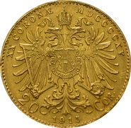 20 couronnes d'Autriche en Or