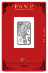 Lingot d'Argent 10g Pamp 2022 Année du Tigre
