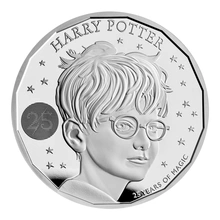 Pièce Harry Potter Argent 1 Once 25ème Anniversaire 2022 BE en Boîte