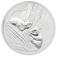 Collection Perth Mint Lunar d'une 1/2 once en argent - 2020 Année de la Souris
