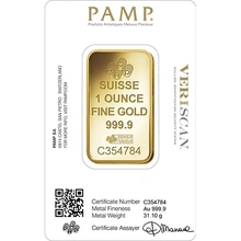 Lingot d'Or 1 Once la Rose PAMP