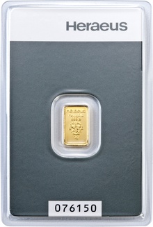 Lingot d'or de 1 gramme - Heraeus