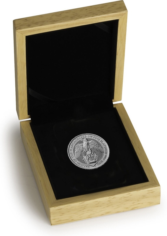 2020 1oz Platinum Coin, The Falcon of the Plantagenets- Queen's Beast Gift Boxed
