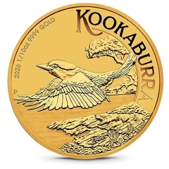 Pièce Kookaburra Or 1/10 Once 2026