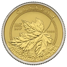 4 Pièces Maple Leaf Or 2017 en Boîte