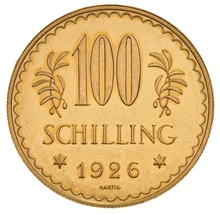 Pièce 100 Schilling Or Autrichienne