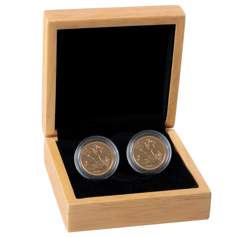 Two 2021 Sovereign Gold Coins Gift Boxed