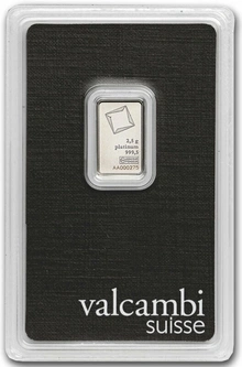 Lingot de Platine 2,5g Valcambi