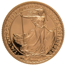 Pièce Britannia Or 1/4 Once 1988 BE
