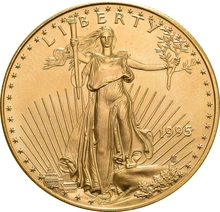 Pièce 50 Dollars Or American Eagle 1 Once 1995