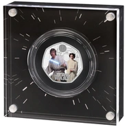 Pièce 50 Pence Star Wars Argent 2023 Luke Skywalker et Princesse Leia BE en Boîte
