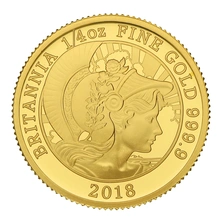Pièce Britannia Or 1/4 Ounce 2018 BE Dans un Coffret