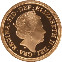 Pièce Souverain Or 2018 Elisabeth II 5ème Tête BE