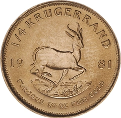 Pièce Krugerrand Or 1/4 Once 1981
