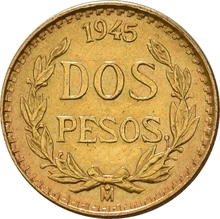 Pièce 2 Pesos Or Mexicain
