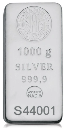 Lingot d'Argent 1Kg Nadir