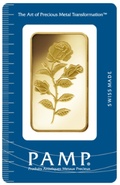 Lingot d'or de 100 grammes La Rose - PAMP