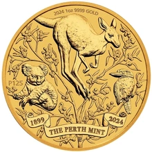 Pièce Or 1 Once Perth Mint 125ème Anniversaire 2024