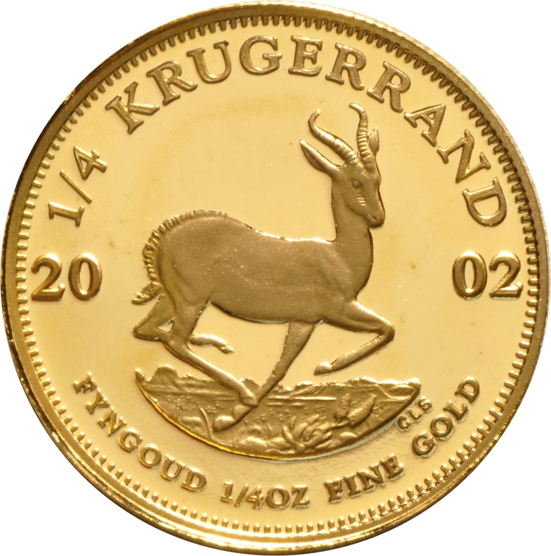 Pièce Krugerrand Or 1/4 Once 2002 BE