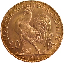 20 Francs Or Coq Liberté Egalité Fraternité dans son Coffret de Présentation