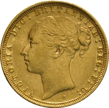 Pièce Souverain Or 1887 Victoria Tête Jeune S
