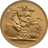 Pièce Souverain Or 1981