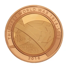 Pièce d'or de deux livres de 2 livres sterling de l'armée 2016