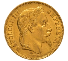 Pièce 20 Francs Or 1868 Napoléon III BB