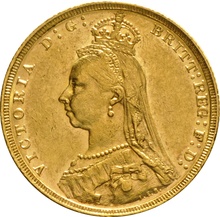 Souverain Or 1892 Victoria Tête Jubilée (M)