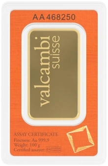 Lingot d'Or 100g Valcambi