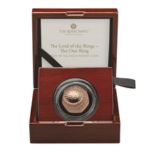 2026 50p Œil de Sauron - 25e anniversaire du Seigneur des Anneaux Pièce d'Or Proof en Coffret