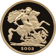 2003 - Pièce d'Or de 5 £ (Quintuple Souverain)