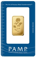 Lingot d'or de 20 grammes La Rose - PAMP