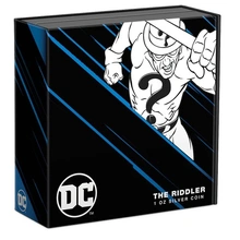 Pièce DC Villains The Riddler Argent 1 Once 2023 en Boîte
