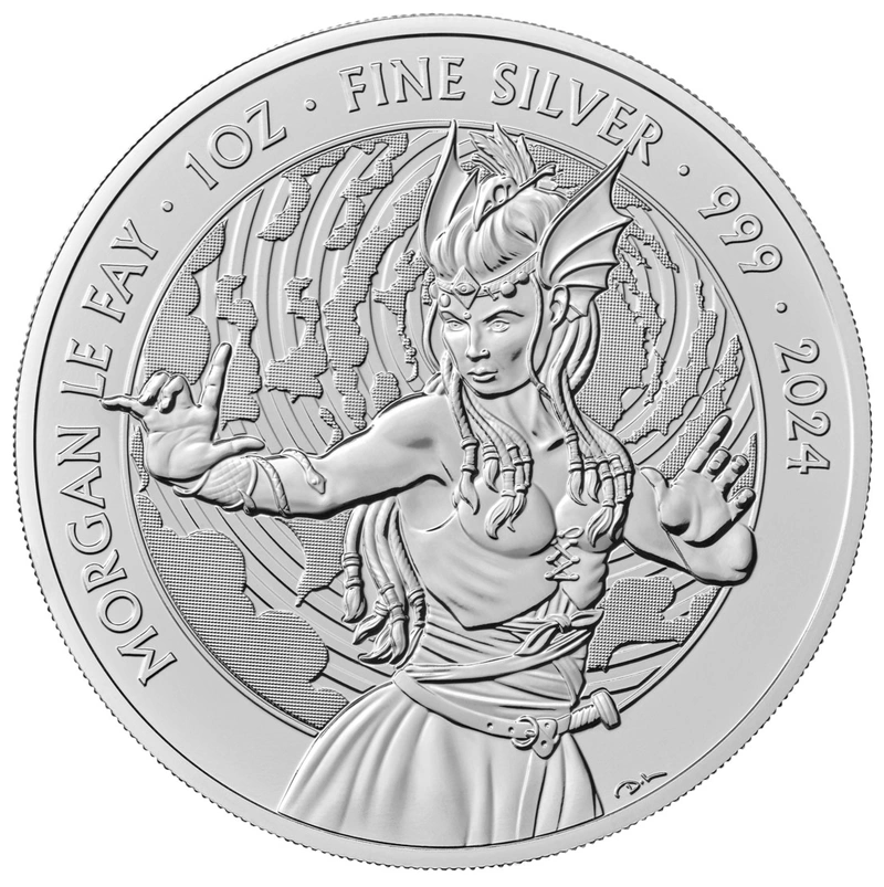 Pièce Mythes et Légendes Argent 1 Once 2024 Morgane la Fée