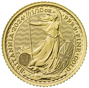 Pièce Britannia Or 1/10 Once 2024