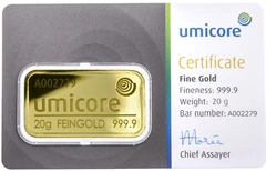 Lingot d'Or 20g Umicore