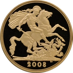 Pièce Double Souverain Or 2008 BE