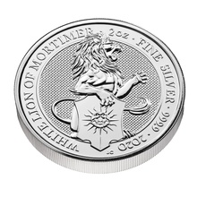 Royal Mint Queen's Beasts Argent 2 Onces le Lion Blanc en Coffret