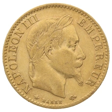 Pièce 10 Francs Or 1863 Napoléon III Tête Laurée A