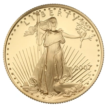 5 Pièces Dollars Or US Eagle 2007 BE en Boîte
