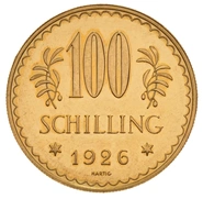 Pièce 100 Schilling Or Autrichienne