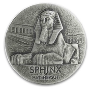 Pièce Reliques Égyptien Sphinge Hatshepsout Argent 5 Onces