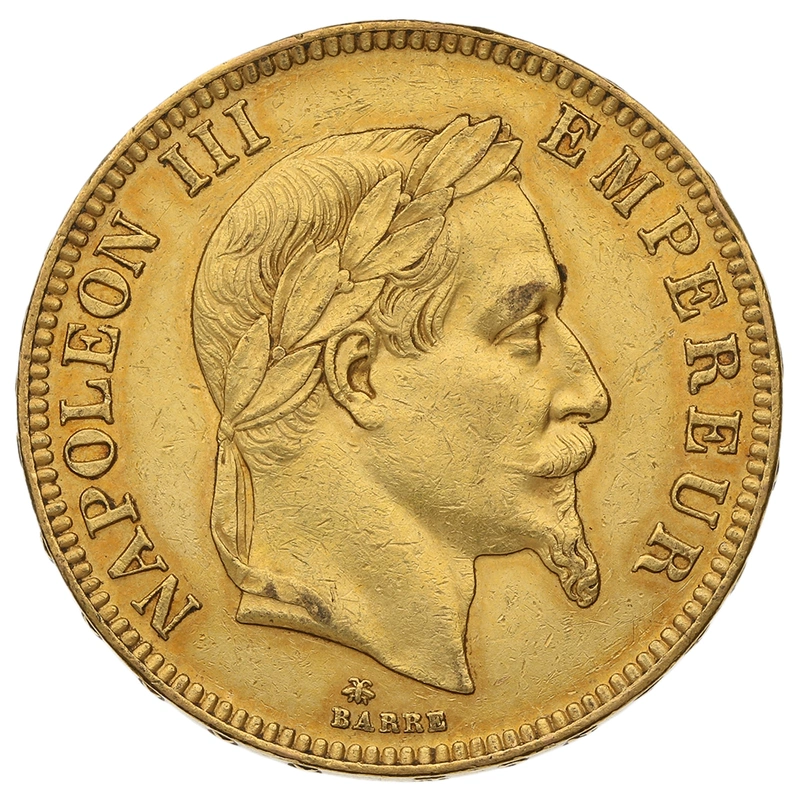 Pièce 100 Francs Or Napoléon III Tête Laurée