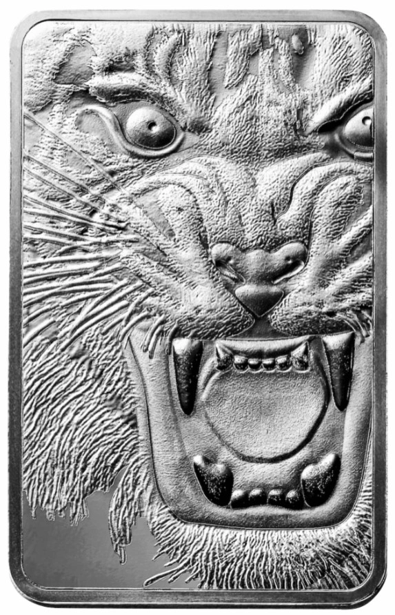 Lingot d'Argent 10 Onces Pamp Tigre Royal du Bengale