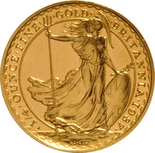 Pièce Britannia Or 1/4 Once 1987