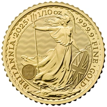 Pièce Britannia Or 1/10 Once 2025