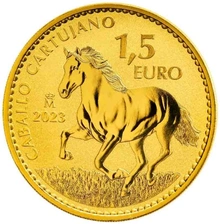 Cheval Chartreux Espagnol 2023 Pièce d'Or de 1 once
