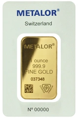 Lingot d'Or 1 Once Metalor