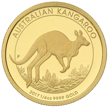 Pièce Kangourou Australien Or 1/4 Once 2017 en Boîte